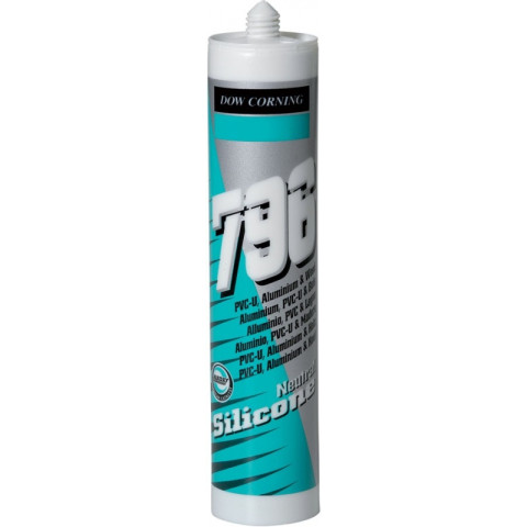 Mastic silicone neutre 796 DOW 310 ml - Gris - 7708012