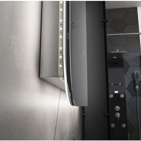 Miroir salle de bain rétro éclairé à LED 120x80x3,5 cm - ATMOSPHERE Aurlane - MIR008