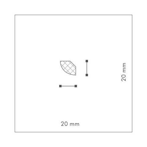 Moulure d1 polystyrène decoflair (20 mm x 20 mm) - nmc