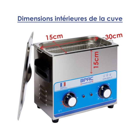 Bpac nettoyeur ultrason 6 litres analogique