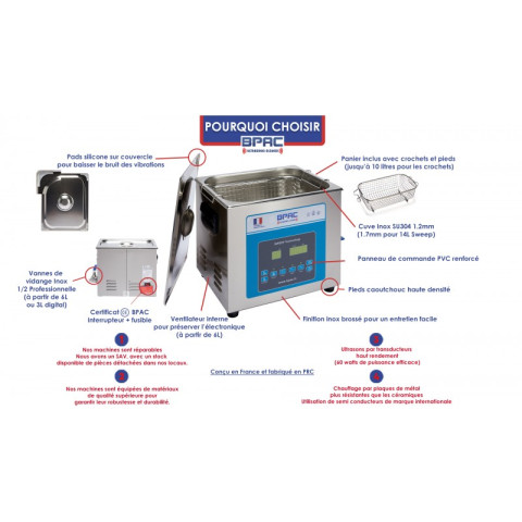 Nettoyeur ultrason 6 litres analogique