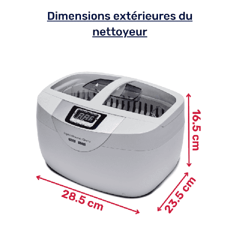 Bpac nettoyeur ultrason 2,5 litres 70watts domestique pour la maison