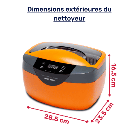 Bpac nettoyeur ultrason 2,5 litres 120 watts domestique