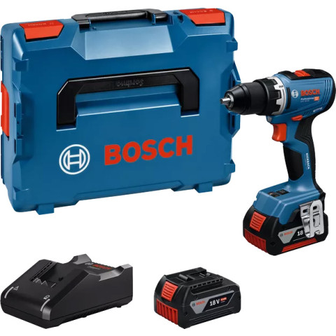 Perceuses-visseuses sans-fil GSR 18V-65 - BOSCH - avec 2 batteries 18V 5.0Ah - chargeur - L-Boxx - 06019N3203