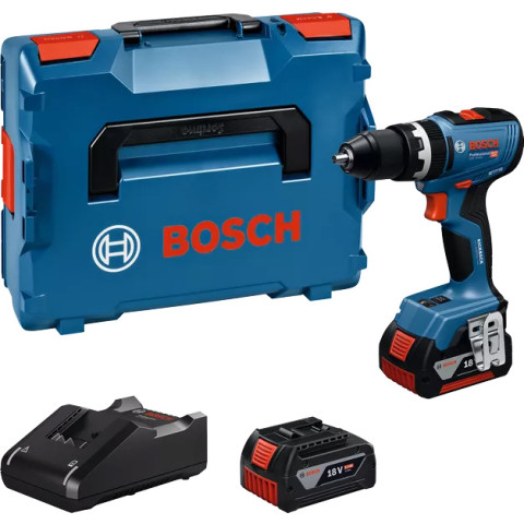 Perceuses-visseuses à percussion sans-fil - GSB 18V-65 - BOSCH - avec 2 batteries 18V 5.0Ah - chargeur - L-Boxx - 06019N3303