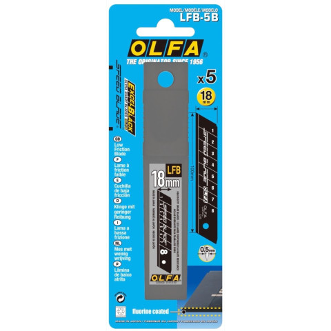 5 lames OLFA LFB-5B Speed Blade de 18 mm - CARPENTRAS SIGN - OL23100