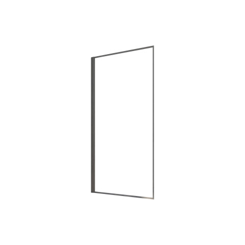 Pare baignoire rabattable 75x130 cm - aluminium gun metal et verre trempé 4 mm Aurlane - FAC986