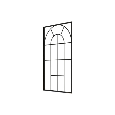 Pare baignoire déco 75x130 cm - verre trempé 4 mm sérigraphie verrière - profilé noir mat Aurlane - FAC1034
