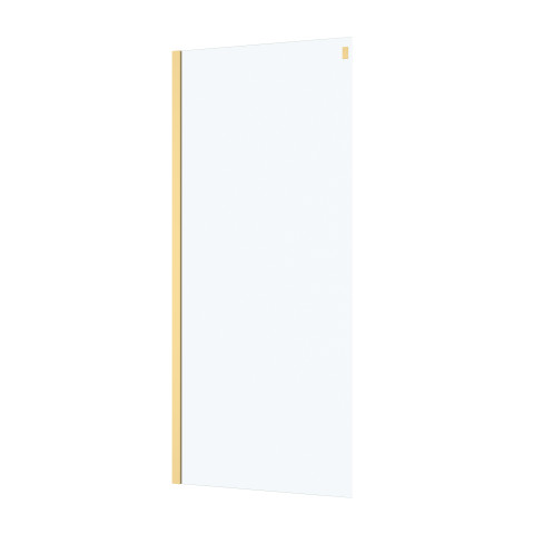 Paroi de retour 80x200 cm - finition or doré brossé - verre trempé 6 mm Aurlane - FAC981