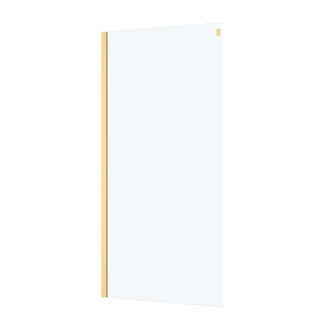 Paroi de retour 90x200 cm - finition or doré brossé - verre trempé 6 mm Aurlane - FAC982