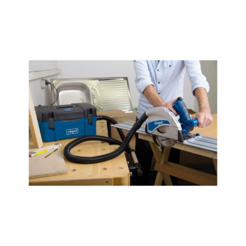Pack scheppach scie plongeante - 160mm - 1200w - pl55 - 3 rails de guidage - 1 serre-joint