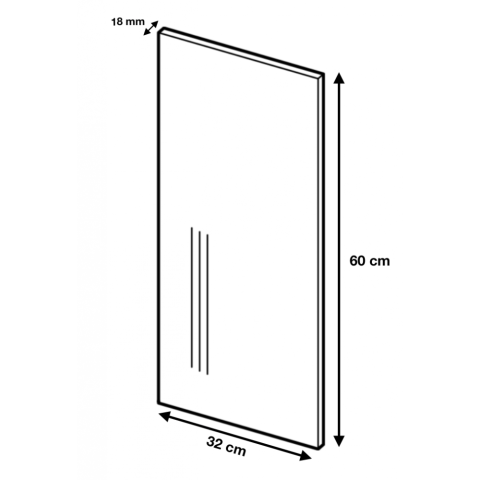 Cuisineandcie - panneau de finition pour meuble haut eco blanc brillant