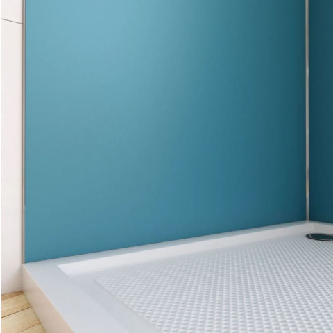 Panneau mural finition aluminium Bleu 90 x 210 cm - WALL’IT BLEU Aurlane - FAC322