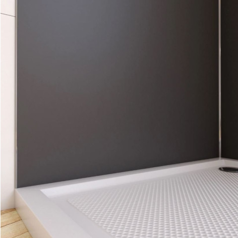 Panneau mural finition aluminium gris 90 x 210 cm - WALL’IT GRIS Aurlane - FAC320