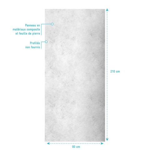 Panneau mural Pierre Finition Light Grey - STONE’IT LIGHT GREY Aurlane - Dimensions au choix