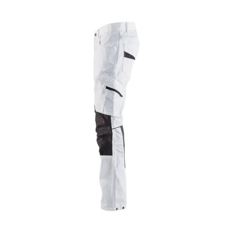 Pantalon de travail peintre blaklader +stretch blanc/gris foncé 10951330 - Taille au choix