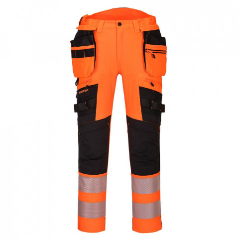 Pantalon de travail haute-visibilité avec poches flottantes démontables dx4 portwest - Couleur et taille au choix