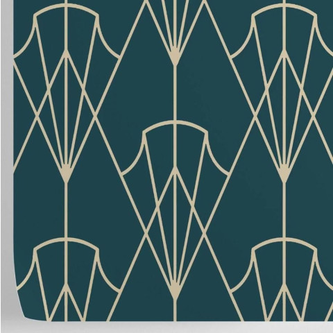Papier peint art déco Cobalt - DECOCOBALT++