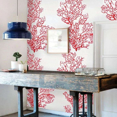 Papier peint corail rouge - CORALLO ROSSO++