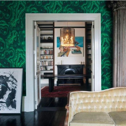 Papier peint en malachite vert - MALACHITE++