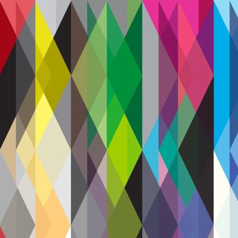 Papier peint géométrique coloré - PRISMI++