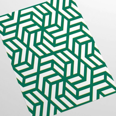Papier peint géométrique vert - ELITIS++