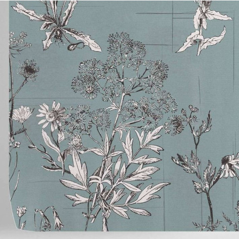 Papier peint illustrations botaniques florales - WILD FLOWER