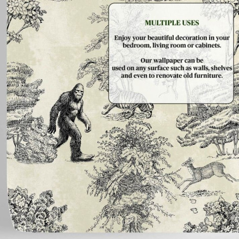 Papier peint Mystique Bigfoot toile de Jouy - BIGFOOT TOILE++