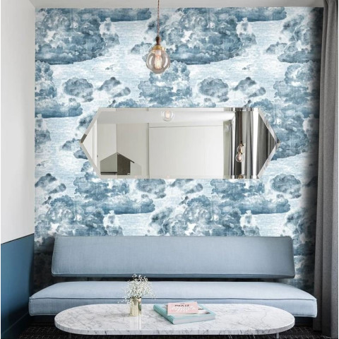 Papier peint Nuages vintage bleu - NUVOLE AZZURRE++