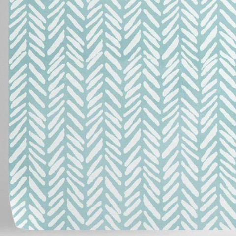Papier peint pastel à chevrons bleu clair - HERRINGBONE BLUE