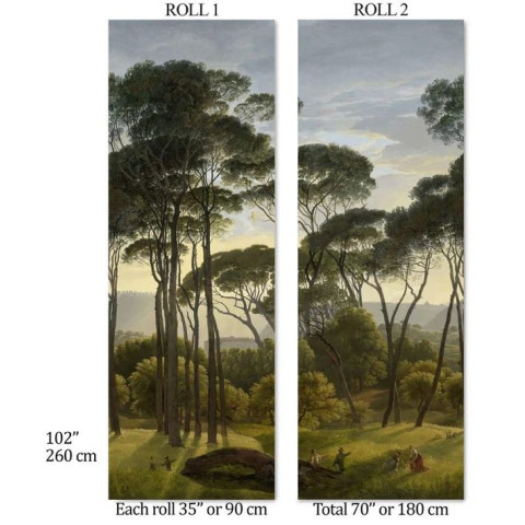 Papier peint paysage d'arbres vintage victorien - PALTROW
