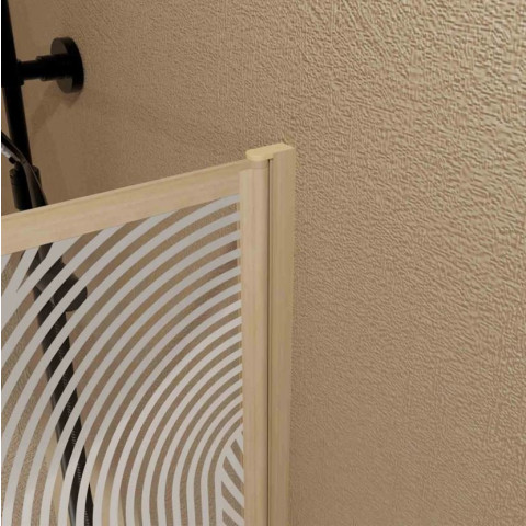 Pare baignoire pivotant 140x80 cm HINATA - Style Japandi courbes douces Aurlane - FAC1066