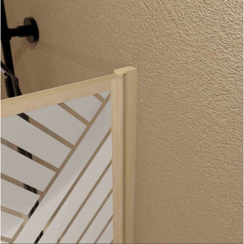 Pare baignoire pivotant 140x80 cm HINATA - Style Japandi géométrique Aurlane - FAC1065