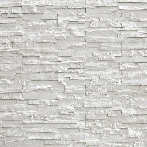 Parement imitation pierre blanc plâtre 0.82 m2