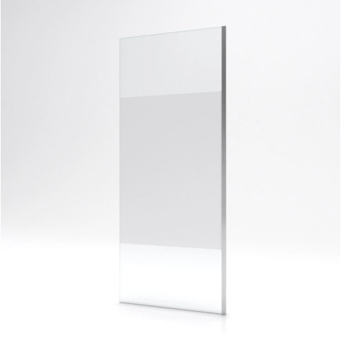 Paroi de douche à l’italienne - 80x200 cm verre transparent 8 mm - Bande dépolie Aurlane - FAC231
