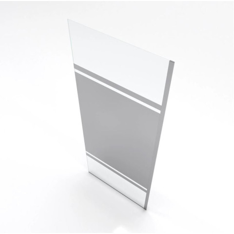 Paroi de douche à l’italienne FREEDOM 2 MIROIR 80 - 80x200cm Verre transparent 8mm Aurlane - FAC233