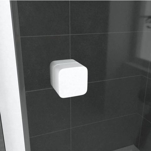 Paroi porte de douche coulissante blanc 140x185cm extensible - WHITY SLIDE 140 Aurlane - FAC497
