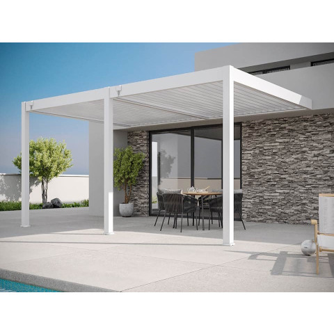 Pergola Bioclimatique 3,6X5,3 - HALO 19 Adossée - Couleur au choix