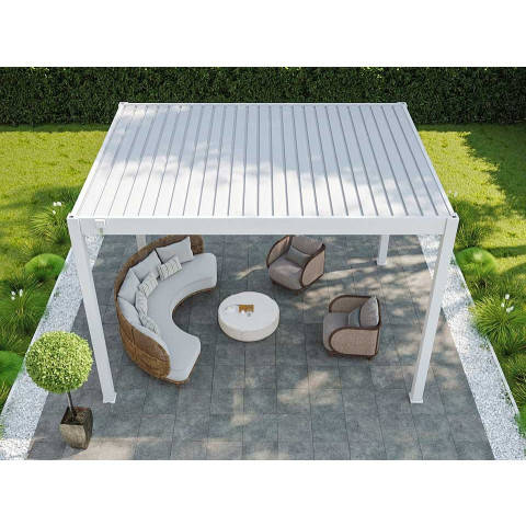 Pergola Bioclimatique 3x4m – ECLIPSE 12m²  Autoportée Lames orientables de 0 à 120° - Couleur au choix