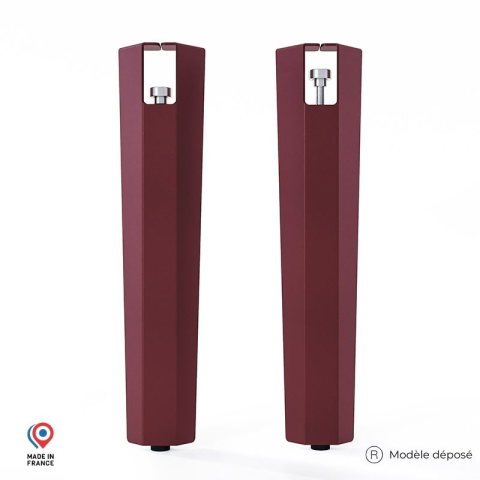 Lot de 2 pieds d'angle DECO-GEM pour table basse en acier Saphir, H.43 cm