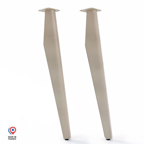 Lot de 2 pieds profilés DECO-GEM pour table basse en acier à visser Opale, H.86 cm