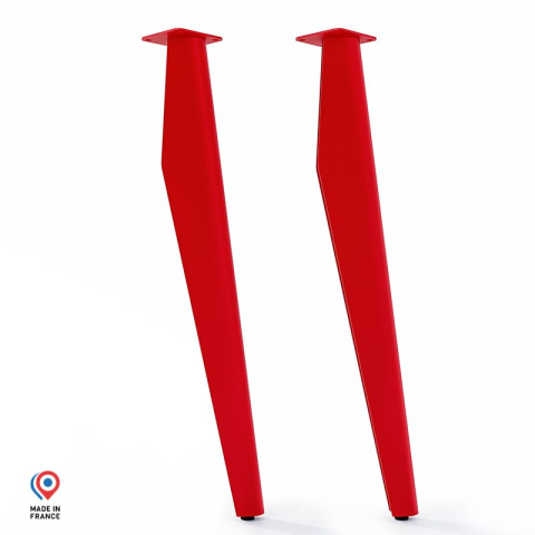 Lot de 2 pieds profilés DECO-GEM pour table basse en acier à visser Opale, H.86 cm