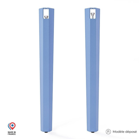 Lot de 2 pieds d'angle DECO-GEM pour table haute en acier Saphir, H.90 cm