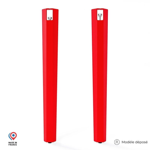 Lot de 2 pieds d'angle DECO-GEM pour table haute en acier Saphir, H.90 cm