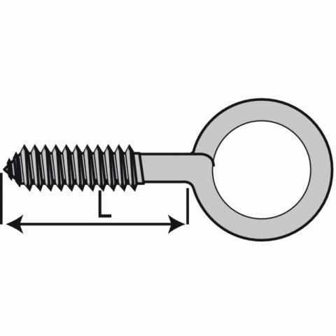 Pitons vis à bois acier zingué, diamètre 3 mm, longueur 25 mm, boîte de 200 pitons