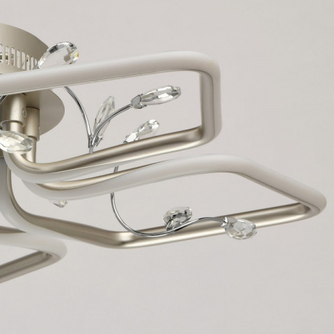 Plafonnier argenté techno   13 cm