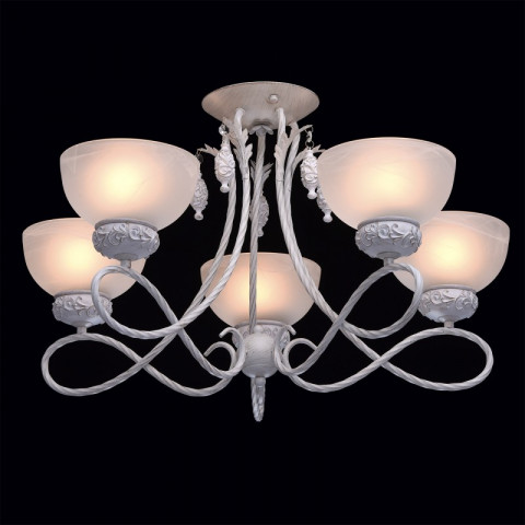 Plafonnier blanc classic 5 ampoules 41 cm