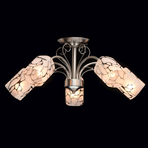 Plafonnier chromé megapolis 5 ampoules 22 cm