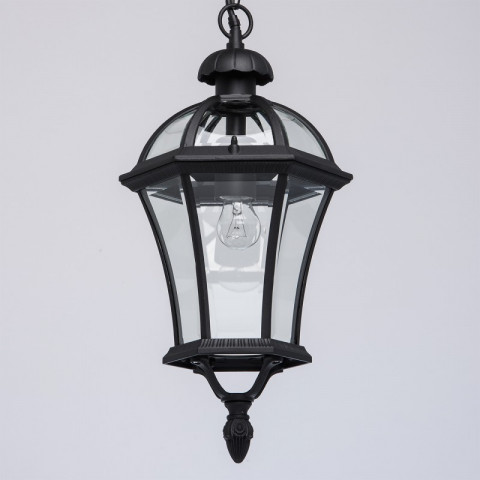 Plafonnier d'extérieur noir street 1 ampoule 110 cm