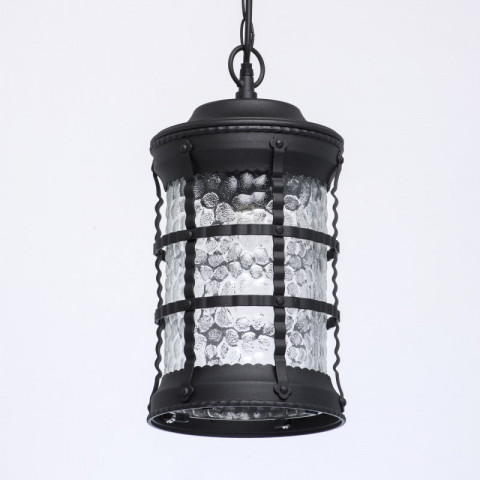 Plafonnier d'extérieur noir street 1 ampoule 95 cm